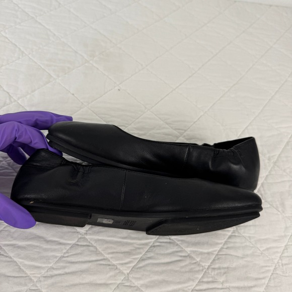 Eileen Fisher Fosse Leather Ballet Flats Black Slip On Round Toe Women Size 7.5 - Picture 5 of 11